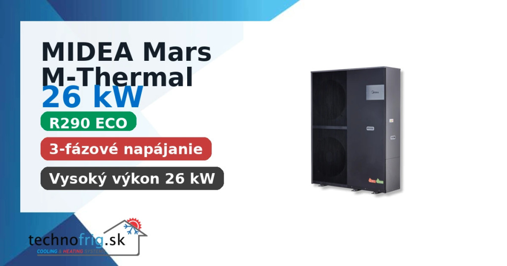 MIDEA Mars 26 kW 3-fázové tepelné čerpadlo R290 | Monoblok