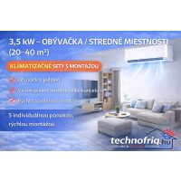 3,5 kW – obývacia izba / stredne veľká miestnosť (20 – 40 m²)